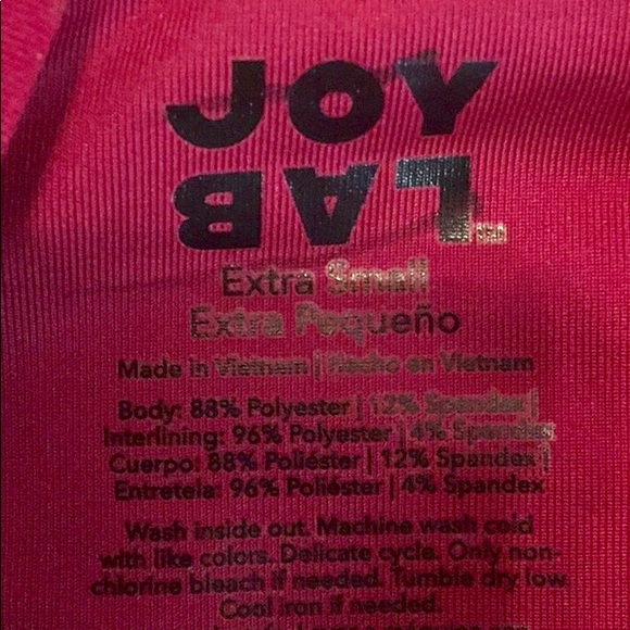 JOY LAB NWT Full Coverage Spandex DOUBLE LAYER BRA - Picture 6 of 8